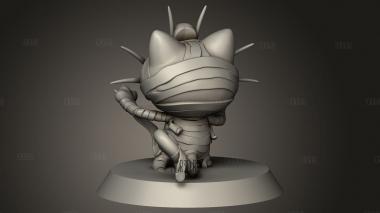 Мяуканье на Хэллоуин 3d stl модель для ЧПУ