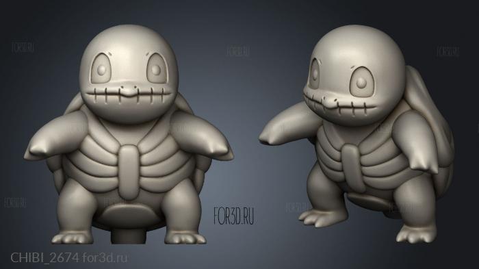 Halloween Squirtle stl model for CNC