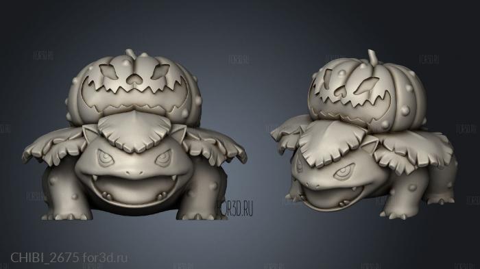 Halloween Venusaur stl model for CNC