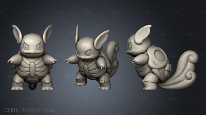 Halloween Wartortle stl model for CNC