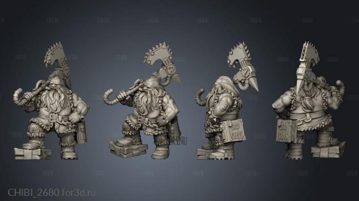 Hardcore Santa Squatus and Gobla stl model for CNC