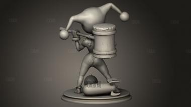 Харли Куинн с чиби 3d stl модель для ЧПУ