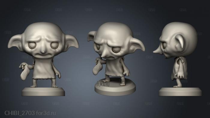 Harry Potter Dobby stl model for CNC