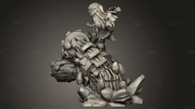 Горизонт Ноль Рассвет Алой Чиби Эдит Кросс 3d stl модель для ЧПУ