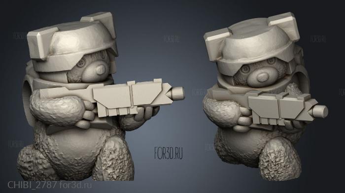 Corps Soldier Kneeling stl model for CNC