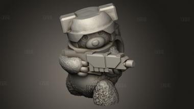 Солдат Корпуса Стоит На коленях 3d stl модель для ЧПУ