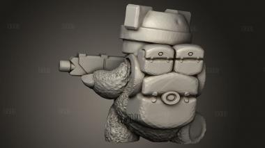 Солдат Корпуса Стоит На коленях 3d stl модель для ЧПУ