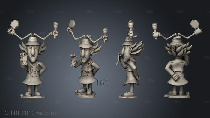 Inspector Gadget Chibi stl model for CNC