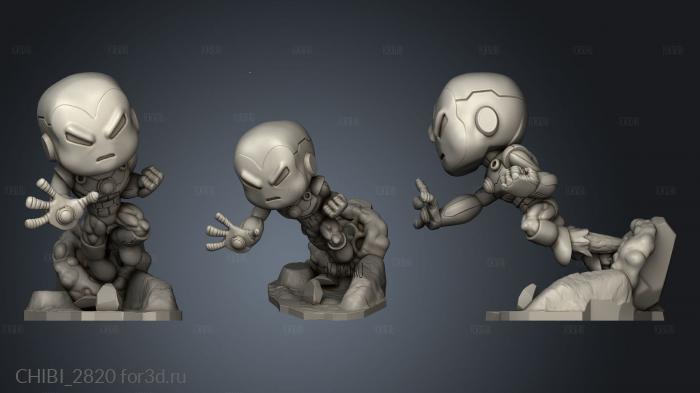 Iron Man Chibi stl model for CNC