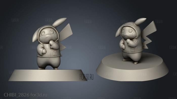 IT Mime Georgie pikachu stl model for CNC