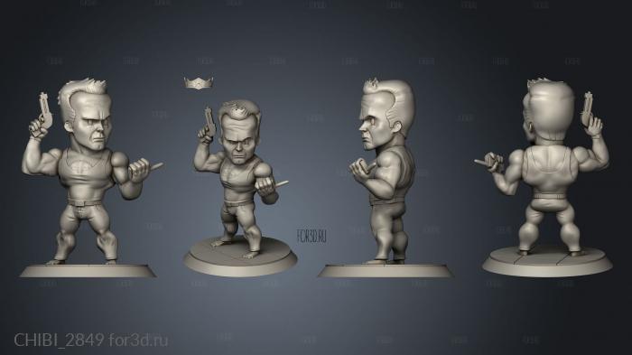 John McClane Chibi stl model for CNC