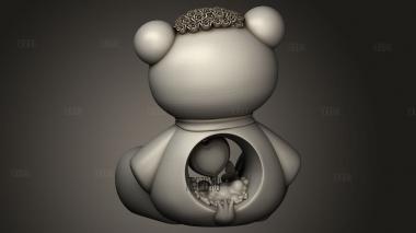 Плюшевый МИШКА Koza Valentine С Орнаментом 3d stl модель для ЧПУ