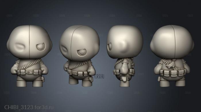 Mini Villains DEATHSTROKE stl model for CNC