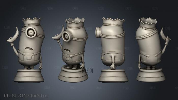 minion chess King stl model for CNC