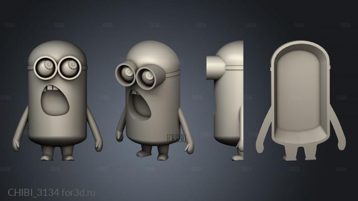 minions with expressions Min Gaspeyes Rev stl model for CNC