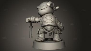 Черепашки-ниндзя Чиби Микеланджело 3d stl модель для ЧПУ