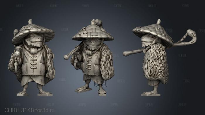 Monpong Croak characters Fishermen fisherman stl model for CNC