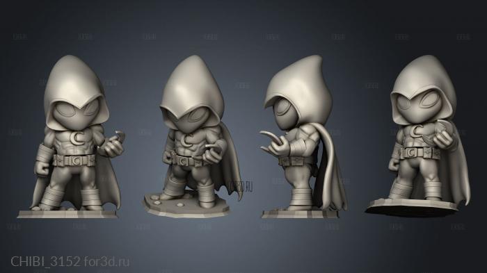 Moon Knight Chibi stl model for CNC