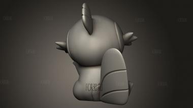 Мудкип Ген сидит 3d stl модель для ЧПУ