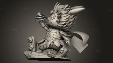 Пикачу 3d stl модель для ЧПУ