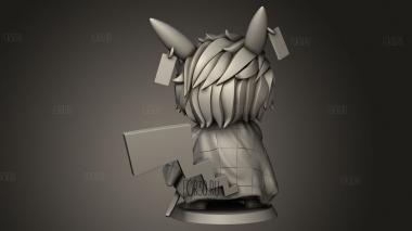 Пикачу Танкиро ФИЛЬМ 3d stl модель для ЧПУ