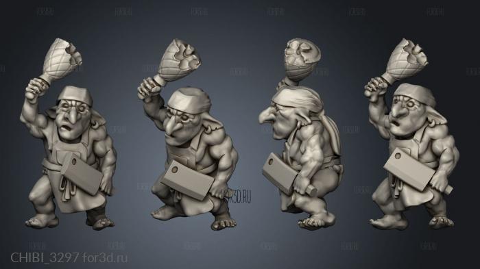 Player Campaign Goblins Hells Kitchen Chef stl model for CNC