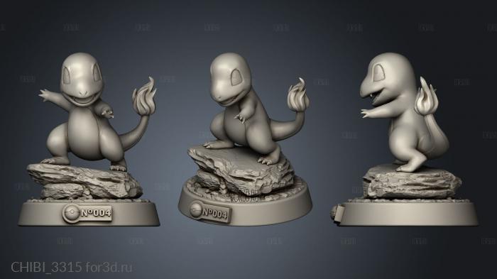 Pokedex Bulbasaur Or Squirtle Charmander stl model for CNC