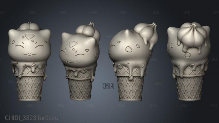 pokemon ice cream bulbasaur dpagzt Fontoura bulba stl model for CNC