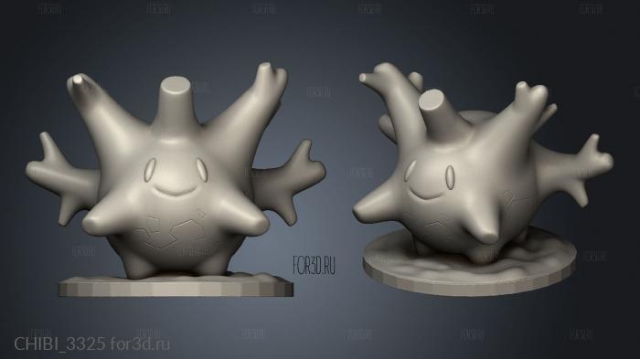 Pokemon Corsola stl model for CNC