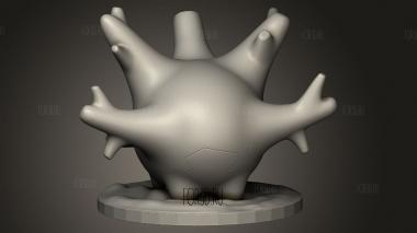 Покемон Корсола 3d stl модель для ЧПУ