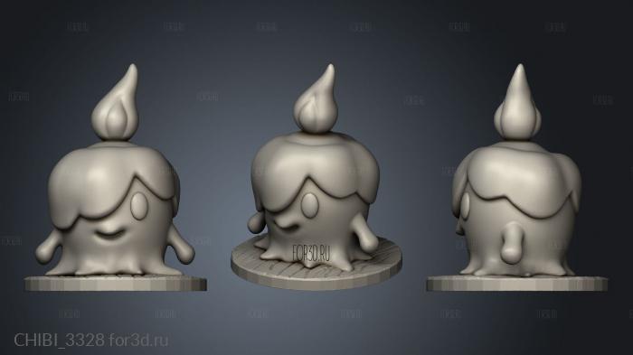 Pokemon Litwick stl model for CNC