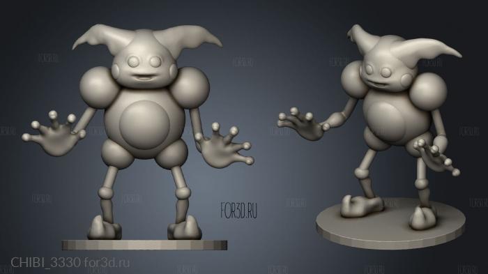 Pokemon Mr Mime stl model for CNC