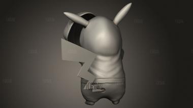 Игровая полумаска Покемон Пикачу алеф кальмар 3d stl модель для ЧПУ