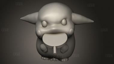 Малышка покемон пикачу с конфетами 3d stl модель для ЧПУ
