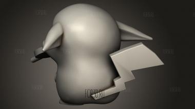 Малышка покемон пикачу с конфетами 3d stl модель для ЧПУ