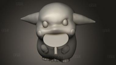 Малышка покемон пикачу с конфетами 3d stl модель для ЧПУ