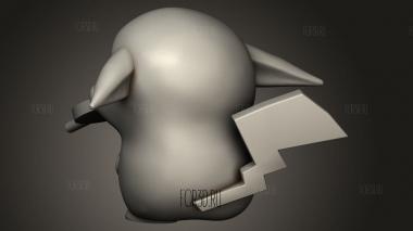 Малышка покемон пикачу с конфетами 3d stl модель для ЧПУ