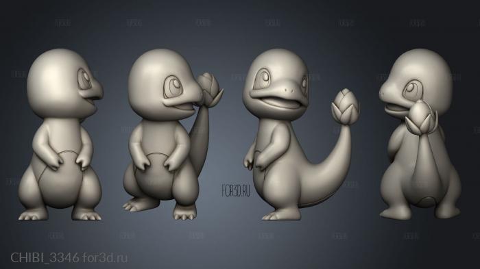 pokemon starters grass cer charmander stl model for CNC