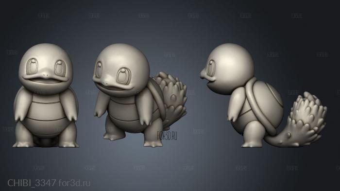 pokemon starters grass squirtle stl model for CNC