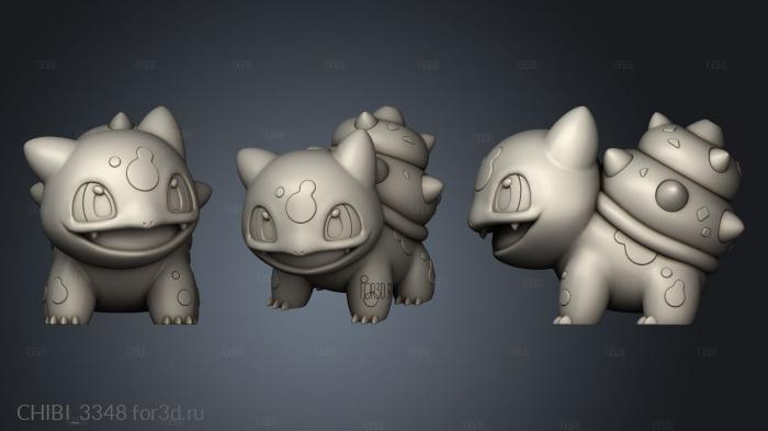 pokemon starters water bulbasaur stl model for CNC