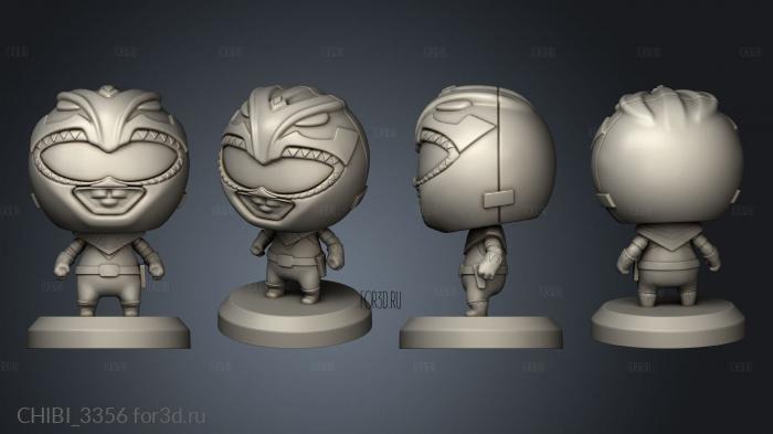 Power Rangers Funko GREEN stl model for CNC