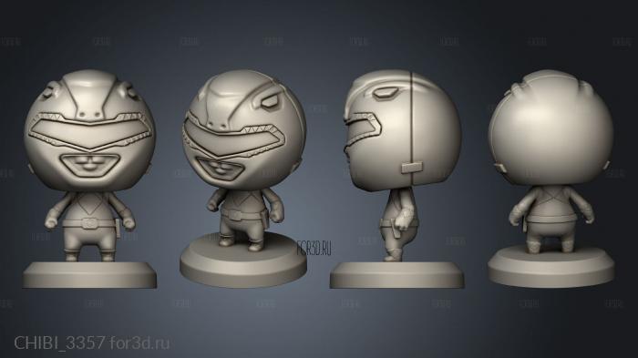 Power Rangers Funko RED stl model for CNC