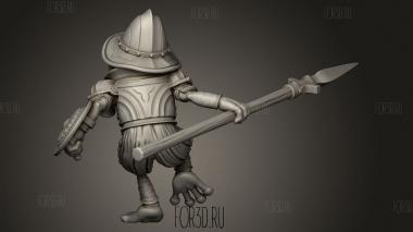 Причудливый Копейщик 3d stl модель для ЧПУ
