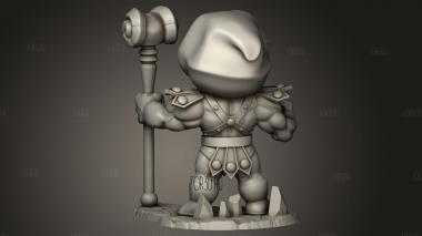 Скелет Чиби 3d stl модель для ЧПУ