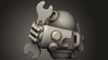 Роботы Мини-Стержневой Гаечный Ключ Robot 3d stl модель для ЧПУ