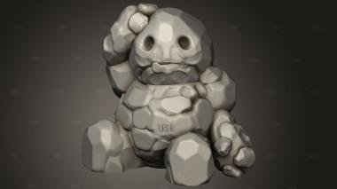 Глиняный вид сидящего комка 3d stl модель для ЧПУ