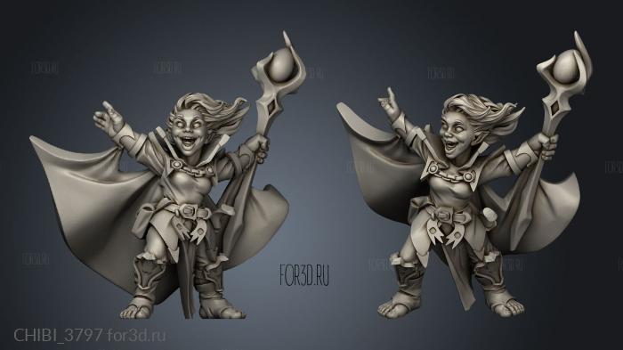 Titans Adventure Gnome Mage To Set stl model for CNC