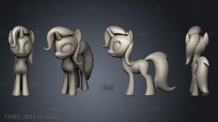 Trixie Mlp corps de stl model for CNC