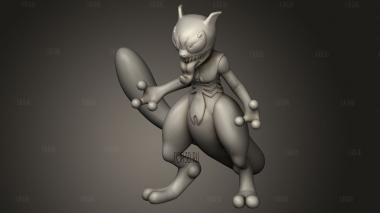 Веномный покемон мьютво 3d stl модель для ЧПУ