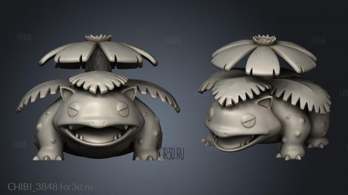 Venusaur pokemon Patrick 3d stl модель для ЧПУ